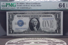 1928a $1 Silver Certificate Fr#1601 *FUNNY BACK* PMG 64 EPQ #019 Choice CU Unc picture