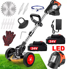 LED Display Electric Weed Lawn Edger Eater Cordless Grass String Trimmer Cutter picture