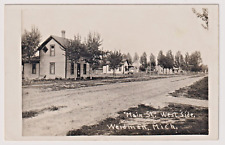 1910 RPPC Postcard Main Street West Side, Weidman, Michigan picture