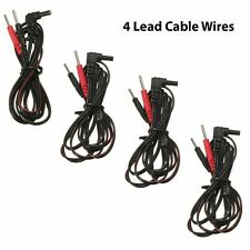 4 Pcs Reusable Black Electrode Lead Wires for Intensity 10 Tens 2500 3000 EMS picture