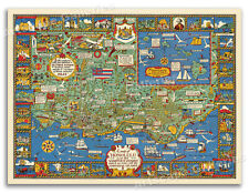 1927 Vintage Map of Oahu Hawaii and Honolulu - 20x28 picture