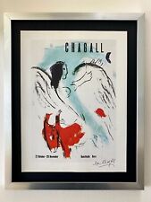 MARC CHAGALL | ORIGINAL VINTAGE 1975 SIGNED PRINT | MOUNTED IN 11X14 BOARD picture
