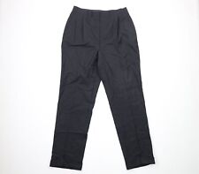 Vtg 30s Streetwear Mens 32x33 Pleated Wool Blend Pants Trousers Charcoal Gray US picture
