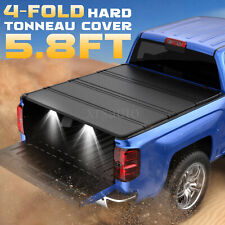 4-Fold Hard Bed Tonneau Cover 5.8FT For 2019-2024 Silverado Sierra 1500 2500HD picture