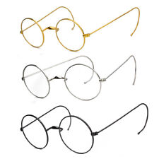Eyeglass Frames Antique Glasses Retro Wire Round Vintage Rimmed Rx Spectacles C picture
