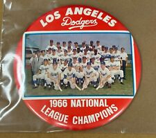 Vintage 1966 NL Champions Los Angeles Dodgers Team Pinback Button Pin SUPER RARE picture