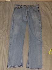 Levis Jeans 501 Men's Blue 38x31 Vintage Late 1900s Made In USA Grunge picture