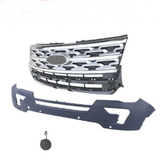 Labwork Front Grille + Front Bumper W/ Radar Hole For 2018 -2019 Ford Explorer picture