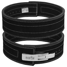 DEFY 10mm Weight Power Lifting Leather Lever Pro Belt Gym Training lifting Black picture