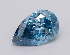 Pear 1.03 ct Fancy Vivid Blue SI1 IGI Certified Lab Grown CVD Diamond picture