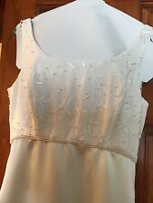 wedding gown size 6. with full train beaded top and around hem detachable train  picture