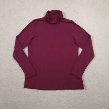 Tahari Women’s Turtle Neck Long Sleeve Sweater Burgundy Size Large picture