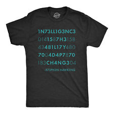 Mens Intelligence Is The Ability To Adapt To Change Tshirt Funny Stephen Hawking picture