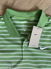 Nike Dri-Fit  Men's Striped Golf Polo Shirt Green NWT $58 Size L picture