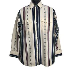 Vintage Panhandle Slim Shirt Striped Brushpopper Western Rodeo Cowboy 16 33/34L picture