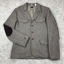 Paul Smith Sport Coat Mens XL Jacket Herringbone Tweed Elbow Patch Wool Silk GUC picture