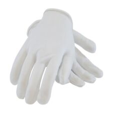 12 PR LARGE 100% NYLON LIGHTWEIGHT WHITE LISLE COIN JEWELRY INSPECTION GLOVES picture