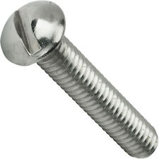 12-24 Round Head Machine Screws Slotted Drive Stainless Steel All Lengths picture