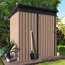 AECOJOY Outdoor Metal Storage Shed w/Lockable Door for Backyard Garden tool shed picture