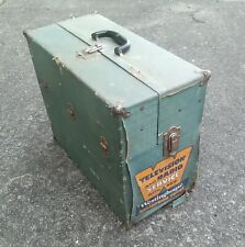 Vintage WESTINGHOUSE Tube Caddy Repairman Tool Box w/  Built-In Filiment Tester picture