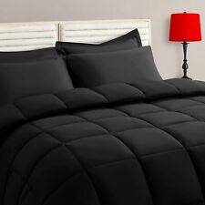 Black Full Size Comforter Set - 7 Pieces, Bed in a Bag Bedding Sets  picture