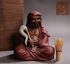 Vintage Japanese Kutani Ware Porcelain Daruma Statue 9.4inch Buddhism Art picture