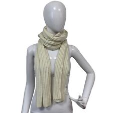 RB Rocco Barocco Women's Ivory Winter Knitted Rectangular Scarf picture