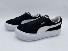 EUC PUMA Suede Mayu UP Platform Sneakers Black and White Women's US 7 picture