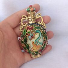 antique chinese  snuff bottle collection Inlaid Painted noctilucent picture