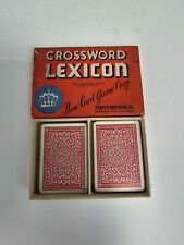 1937 CROSSWORD LEXICON CARD GAME PARKER BROS 100% COMPLETE picture