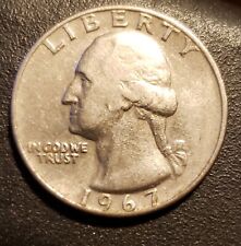 1967 Liberty Washington Quarter Dollar US Collectors Coin No Mint Mark VERY RARE picture