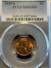 1939-S Lincoln Cent : PCGS MS65RD Blazing Red picture