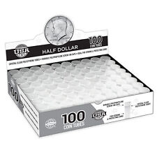 Half-Dollar (50 Cent) Size Coin Tubes (100 Count) - Official Whitman picture