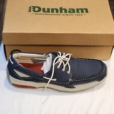 New Dunham Captain Nubuck Leather Lace-Up Boat Shoes CI0145 Mens Size 13B Blue picture