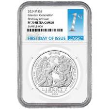 2024-P Proof $1 Greatest Generation Commemorative NGC PF70UC FDI First Label picture