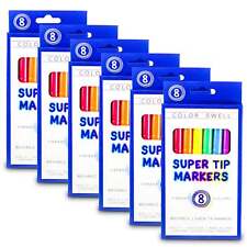 Color Swell Super Tip Washable Markers Bulk Pack 6 Boxes of 8 Vibrant Colors (48 picture