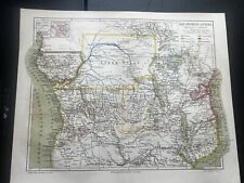 1896 Original Antique Lithograph MAP SOUTH AFRICA SÜD-AFRIKA Cape Colony picture