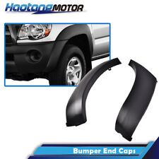 Bumper End Caps Fit For 2005-2011 Toyota Tacoma Set of 2 Front Primed Black picture