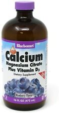 Bluebonnet Liquid Calcium Citrate Magnesium w/ vit D Blueberry Flavor 16 oz picture