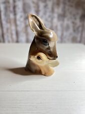 Vintage Royal Copley Doe With Fawn Figurine Planter picture