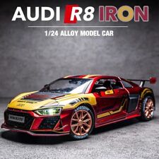1:24 Audi Simulation R8 Iron Alloy Diecast Toy Car Metal Vehicle Sound & Light picture
