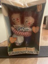 Vintage Knickerbocker Raggedy Ann Andy Embraceables Doll NEW Factory Sealed 1973 picture