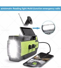 4000mAh Emergency Solar Hand Crank Radio Power Bank FlashLight USB Charger picture