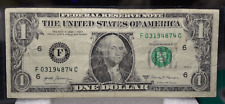 Error Note One Dollar Bill Ink Misprint, mismatched Black color Serial Number picture