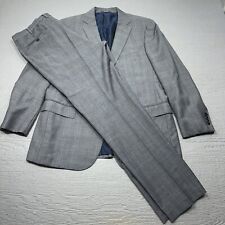 Ermenegildo Zegna Suit Mens 46 Gray Check Wool Single Breast Trofeo Fit 36X32 * picture