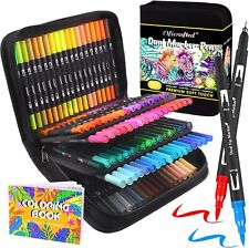 Dual Brush Marker Pens, 72 Colors Art Markers Set With Fine And Brush Tip For... picture
