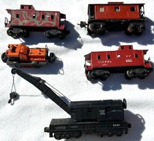 Lot of 4 Vintage Lionel O Scale Used Boxcars & 1 Marx Tin Train picture