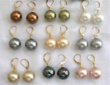 Wholesale 9Pairs 8mm10mm 12mm 14mm Multi-color Shell Pearl Gold Dangle Earring picture