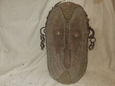 Antique Papua New Guinea Gable Mask Woven Rattan Kangingara Village 24x14 1880's picture