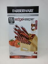 Farberware EdgeKeeper Professional 15 Pc Forged Triple Riveted Knife Block Set picture